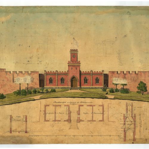 Vintage photo of Fort Christian in St. Thomas, USVI – the oldest standing structure in the U.S. Virgin Islands. Historical landmarks in St. Thomas